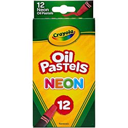 Crayola Oil Pastels, Assorted Neon Colors -12 Count 52-4613