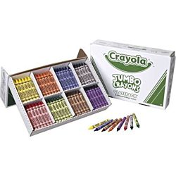 Crayola Jumbo-Sized Crayons Classroom Pack - Set of 200 - Assorted Colors (52-8389)