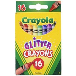Crayola 24ct Multi-Colored Glitter Crayons (52-3715)