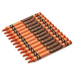 Crayola Regular Crayon Single Color Refill Pack - Orange -12 count