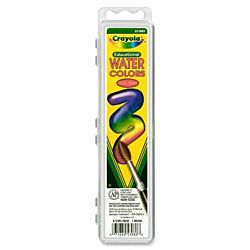 Crayola 8 Oval Pan Watercolor Paint with brush - 53-0080