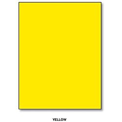 Color Card Stock Paper, Bright Yellow, 65lb. 8.5 X 11 Inches - 250 Sheets 