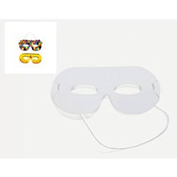 Color-In White Card Eye Masks to Decorate 24 per package