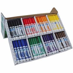 Crayola 58-8200 Washable Classpack Markers, Broad Point, Assorted, 200/Pack