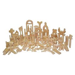 Wood Designs Children Play Wood Classroom Blocks - 24 Shapes, 372 Pieces, WD-60600