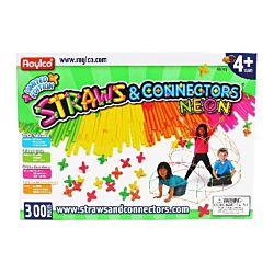 Roylco Straws & Connectors 300 Pieces Neon, R-60705