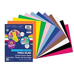 Pacon Tru-Ray Sulphite Smart Stack Construction Paper, Assorted Colors, 9-Inches by 12-Inches, 240-Count, 6586