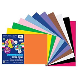 Pacon Tru-Ray Sulphite Smart Stack Construction Paper, Assorted Colors, 12-Inches by 18-Inches, 120-Count, 6587