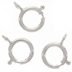 Silver Spring Ring Clasps - 6mm 144 pieces per package