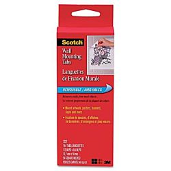 Scotch Precut Removable Mounting Tabs, Double-Sided, 1/2