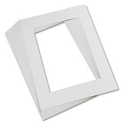 Precut Mat Frames, WHITE FRAMES 9 INCH X 12 INCH 12/pack Pacon 72510