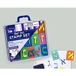 Alef-Bet Foam Stamp Set in Carrying Case
