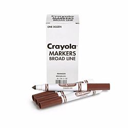 Crayola 12 Count Brown Original Bulk Markers 58-7800-07