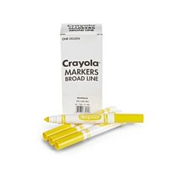 Crayola 12 Count Yellow Original Bulk Markers 58-7800-34