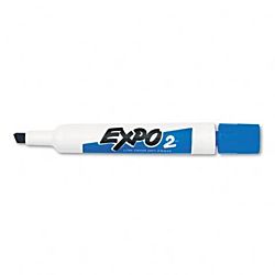 Expo Low Odor Chisel Tip Dry Erase Markers, Blue - 80003