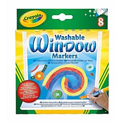 Crayola Washable Window Markers  8 Different Colors Bright Bold Colors 58-8165