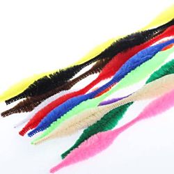 Chenille Bump Stems Assorted Colors , 12