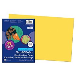Medium-weight Construction Paper, Yellow 12