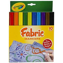 Crayola 10-Pack Fabric Markers 58-8626