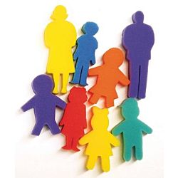 DISCONTINUED People Shapes Sponges Set of 8