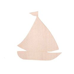 Darice Wood Cutout - Sailboat - 3 x 3.5 inches 9133-46