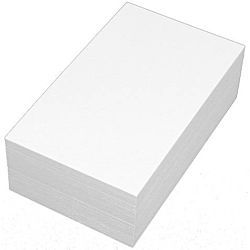 White Unruled Index Cards - 4x6 Inches (1 Pack of 100)