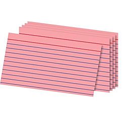 Colored Ruled Index Cards Salmon 100/Pack  5 x 8