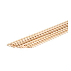 Wooden Dowel Rods - 1/8 x 12 inches,  Pack of 22