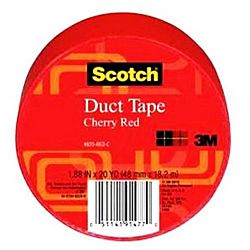 3M Duct Tape, Cherry Red, 1.88-Inch by 20-Yard