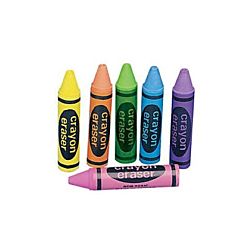 Rubber Crayon Erasers - 2 1/2