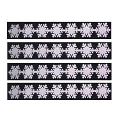 Hygloss Sticker Strips, 5 Embossed Silver Snowflakes