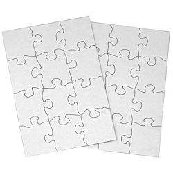 Compoz-A-Puzzle® Blank 12 Piece Puzzles, 5 1/2