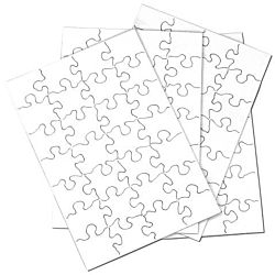 Compoz-A-Puzzle® Blank 28 Piece Puzzles, 5 1/2