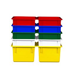 Assorted Colors Cubby Trays, Pack of 10