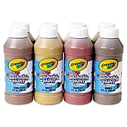 ***DISCONTINUED**Crayola Multicultural Washable Paint Pack -(8  Assorted Colors, 8/Pack) BIN54208W 