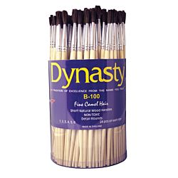Dynasty B-100 Fine Camel Hair Round Brush Canister - set of 144