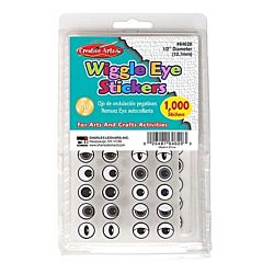 Wiggle Eyes Stickers - Black - 1000/pkg.