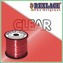 Pepperell Rexlace Plastic Craft 100 Yard Spool, 3/32-Inch Wide, Clear Orange