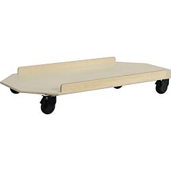 Standard Cot Carrier, Fully Assembled on locking casters, (Wood Design WD-87895)