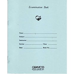  Exam Blue Book, Margin Rule, 8-1/2 x 7 Inches, White, 8 Page, 50 Books Per Pack
