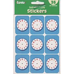 Eureka clock stickers 1.5 inch  36 PER PACK