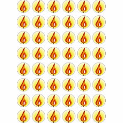 Chanukah Flame Stickers 