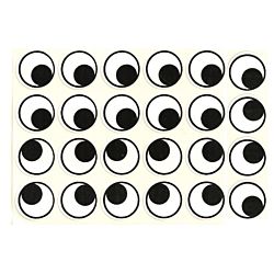 Self Adhesive Eyes Stickers 19mm Round 1000/pkg.