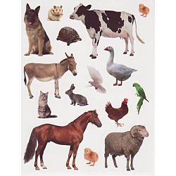 Large Farm Animals Stickers 3.5