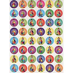 Small Purim Clown Stickers 1200 per pack