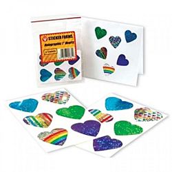 Hygloss Holographic Heart 6 Sheets Stickers (1862)
