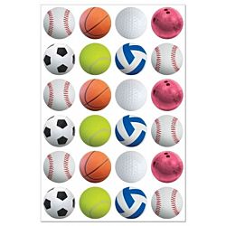 Hygloss Sports Balls - 20 Sheets Stickers (18721)