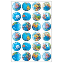 Hygloss Globes - 3 Sheets Stickers (1875)