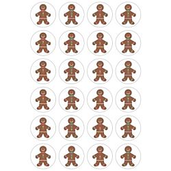 Hygloss Gingerbread Men - 20 Sheets Stickers (18910)