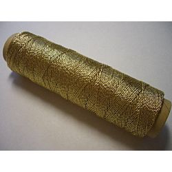 2-ply Gold Metallic lame Yarn Thread Spool 75 Yard